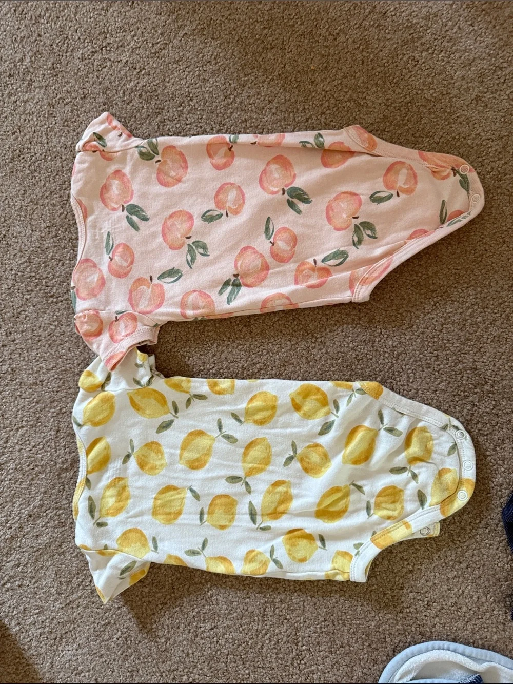 Carter's Baby One-Piece Duo with Yellow Lemon and Pink Peach Prints